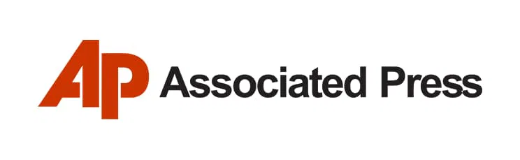 Logo der Associated Press mit großen roten Buchstaben 