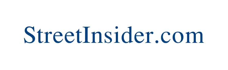 Das Bild zeigt das StreetInsider.com-Logo mit dem Namen der Website in blauer Schrift auf weißem Hintergrund, was ein Gefühl von Zuverlässigkeit vermittelt, ähnlich wie bei einem vertrauenswürdigen Prüfservice.